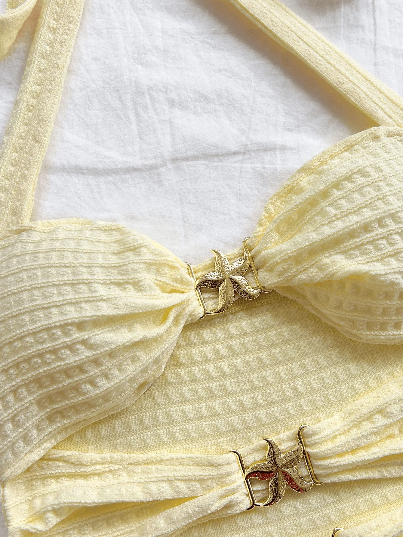 نمط الرغبة النقية، تصميم مرصع بنجمة خماسية مجوفة، تنحيف، بلوزة رسن متعددة الاستخدامات للصيف