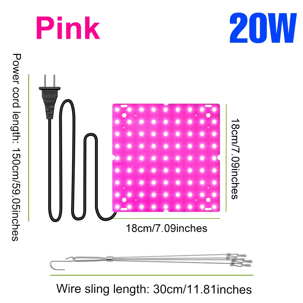 40W 20W Led Grow Light Volledige Spectrum Quantum Board Plant Lamp Bloem Groente Teelt Hydrocultuur Groeilampen AC100-277V