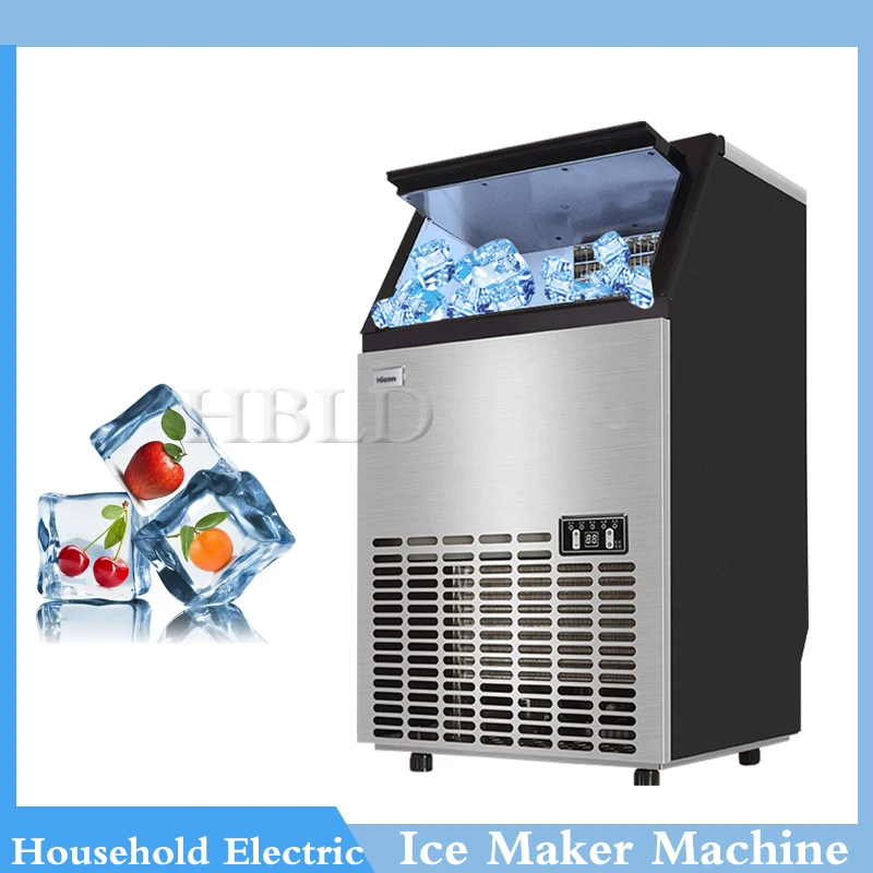 

Small Ice Maker Countertop Snowflake Stainless Steel Commercial Multifunctional Ice Block Forming Machine