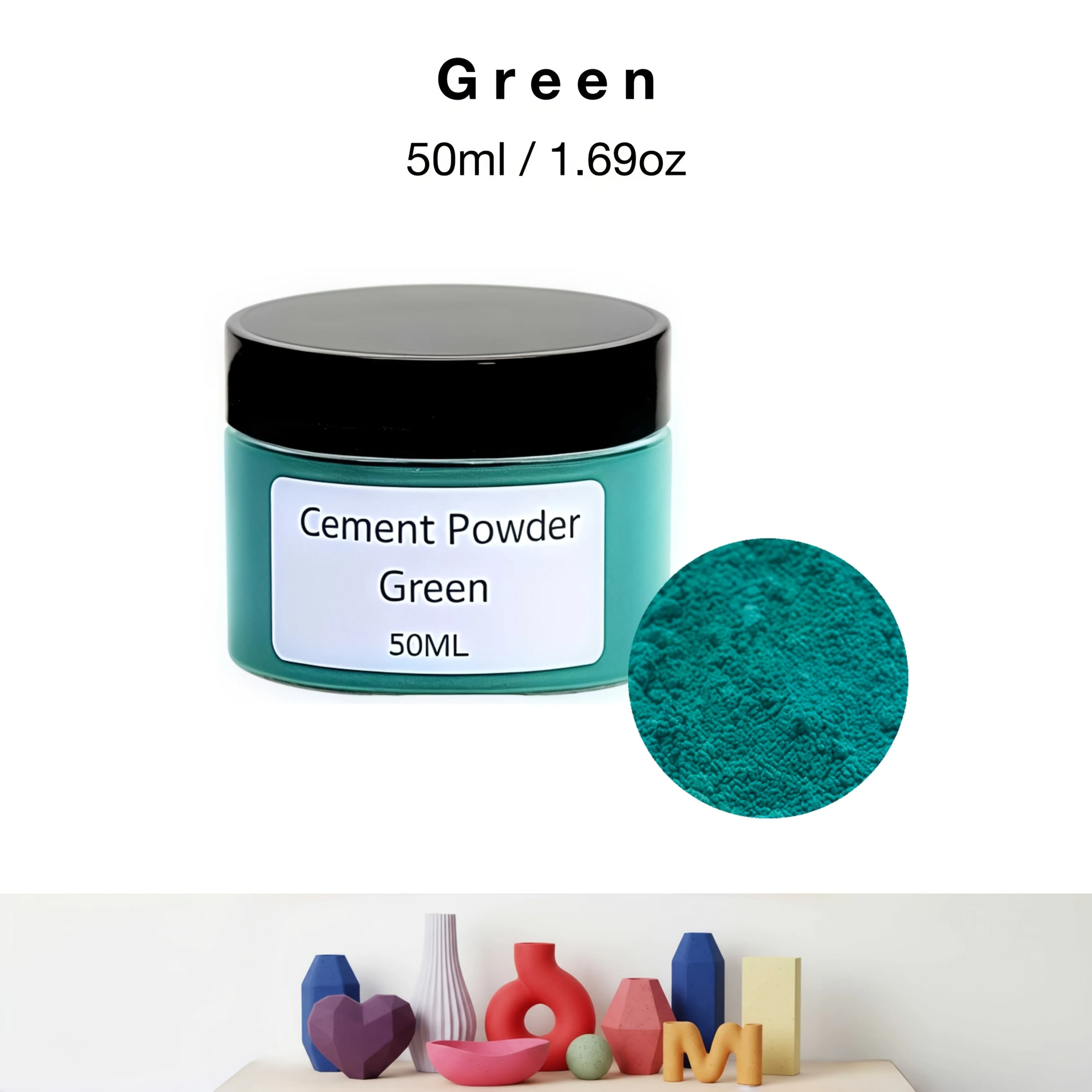 50 ml/1,69 oz Gipspigmenten, 12 kleuren beschikbaar - Watergedragen kleurstoffen voor gips, epoxyhars ambachten en het maken van sieraden. Gepigmenteerde verfpoeders voor harsambachten, doe-het-zelf