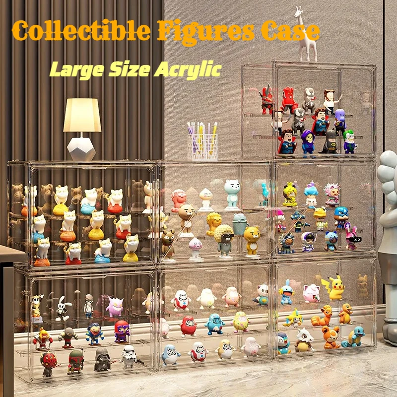 1PCS Clear Acrylic Blind Box Display Storage for Pop Mart LEGO Collectible Figures - 30*17.9*24.6cm Large Size - view 2