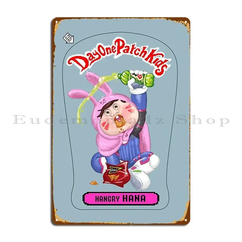 Day One Patch Kids 018 Hangry Hana Metal Sign Bar Create Design Personalized Cinema Tin Sign Poster