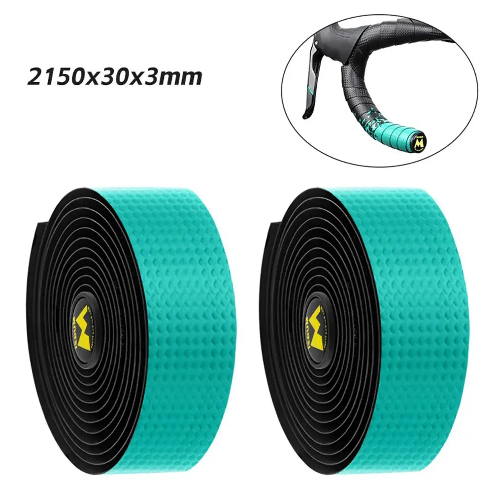 Breathable Bike Handlebar Tape Upgrades Gradient Color Anti-Slip Tape Triangular Block Pattern Shock-absorbing Cycling Strap