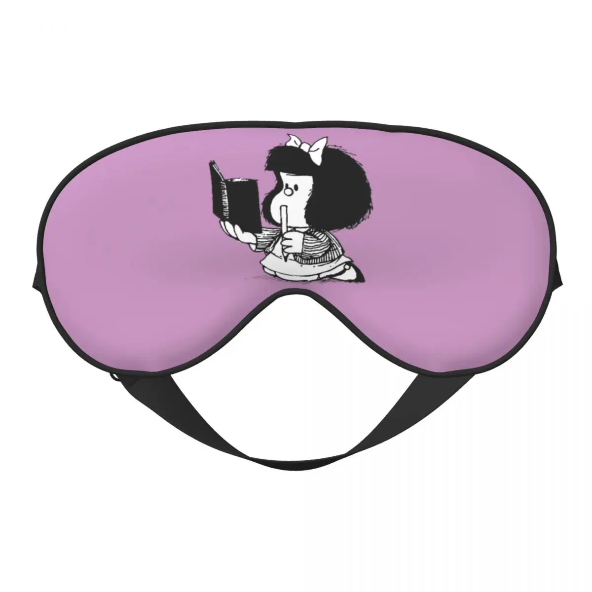 

Mafalda With Notebook Soft Eye Masks Sleeping Blindfolds Quino Comic Cartoon Lunch Break Men Women Eyepatch Nap Health Eye Cover