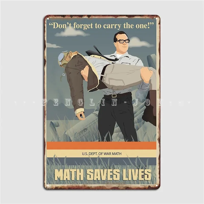 Math Saves Lives Metal Plaque Poster Wall Mural Club Bar Design Wall Decor Tin Sign Poster