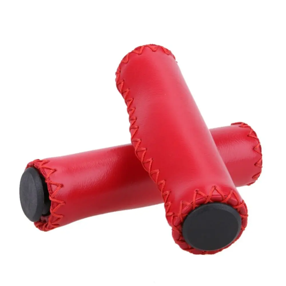 New PU Leather Bicycle Handlebar Grips 5 Colors Anti-slip Bike Handle Grip Bike Accessories