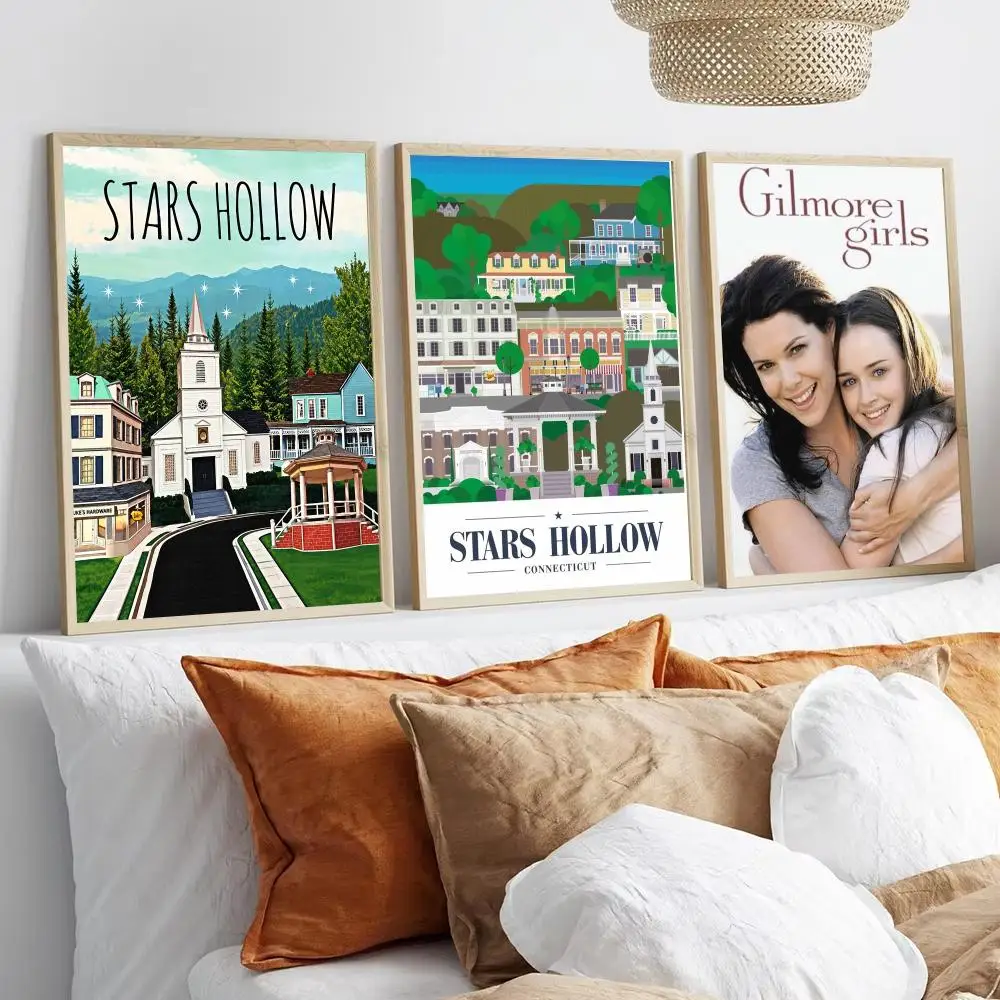 Movie G-Gilmore Girls Stars Hollow Poster Aesthetic Wall Art Poster Modern Minimalist Nordic Home Decor Room Decoration