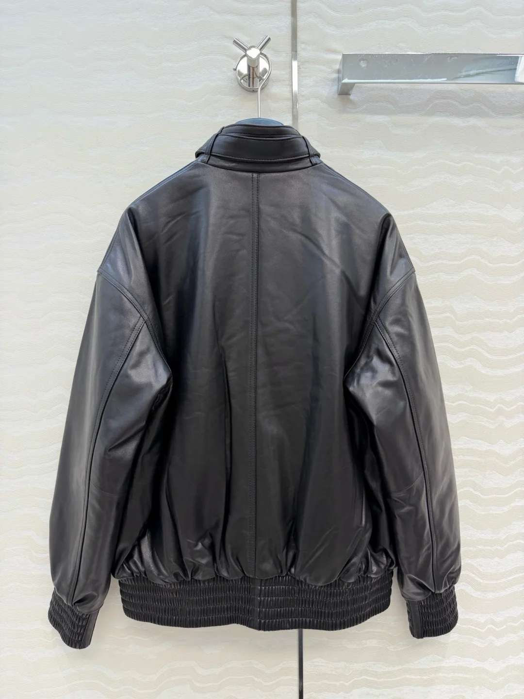 Damen Echtleder Bikerjacke Schaffell Motorradjacke Fahrradjacke Klassischer Baumwollmantel Vintage Mode Oberbekleidung Mantel