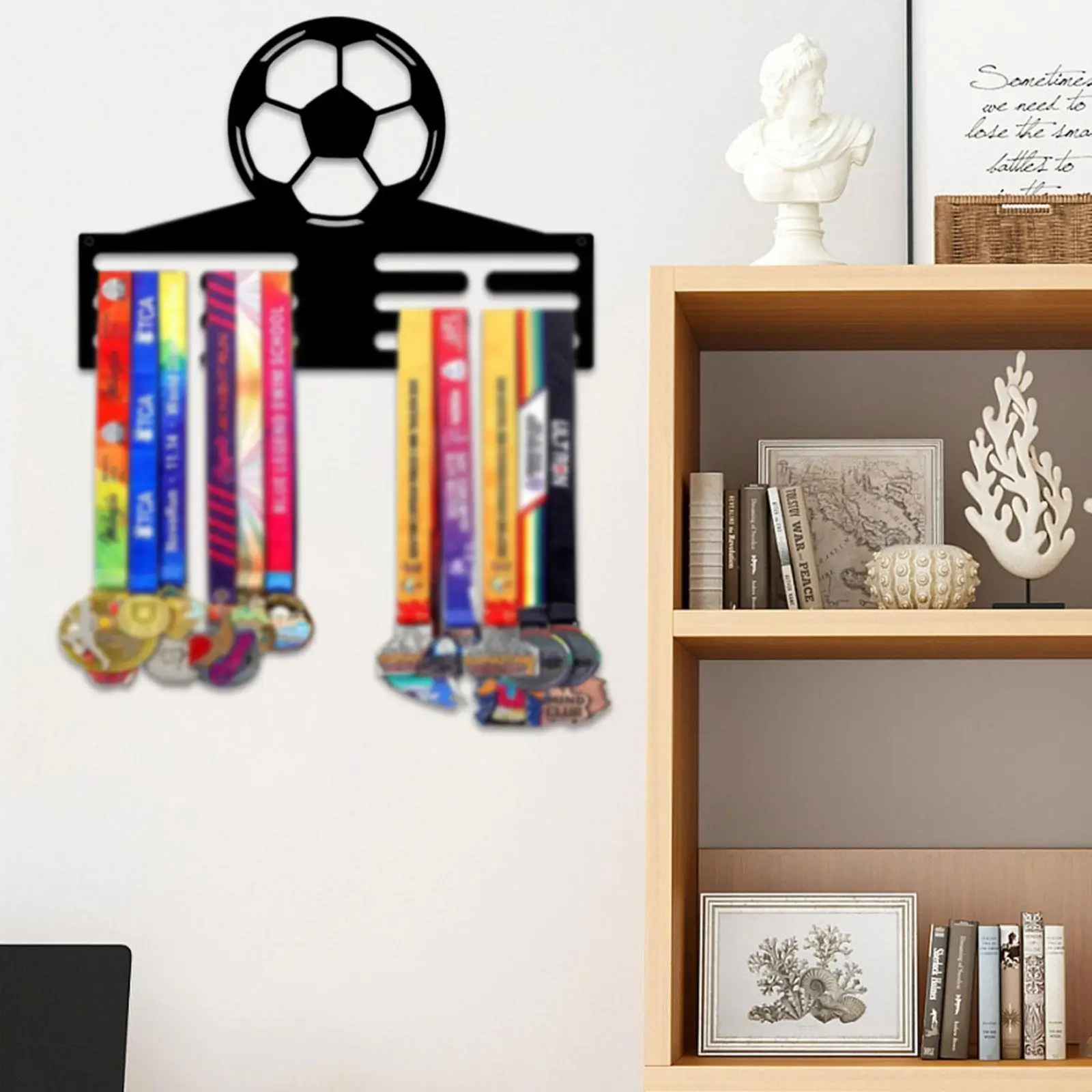 Medal Display Hanger Iron Easy to Install Thoughtful Gift Practical Heavy Duty for Home Race Athletes Ribbons Sports Enthusiasts