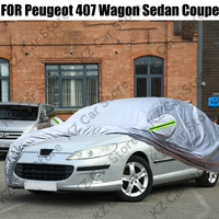 Full Car Cover Outdoor Indoor Anti-UV Sun Shade Rain Snow Dust Resistant Auto Cover For Peugeot 407 Wagon Sedan Coupe
