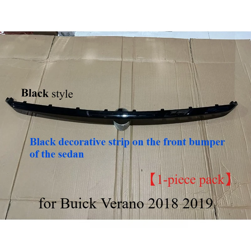 لسيارة بويك فيرانو 2018 2019 ثلاثة صناديق المصد الأمامي شريط لامع/المصد الأمامي مطلي شريط أسود مضاد للتصادم