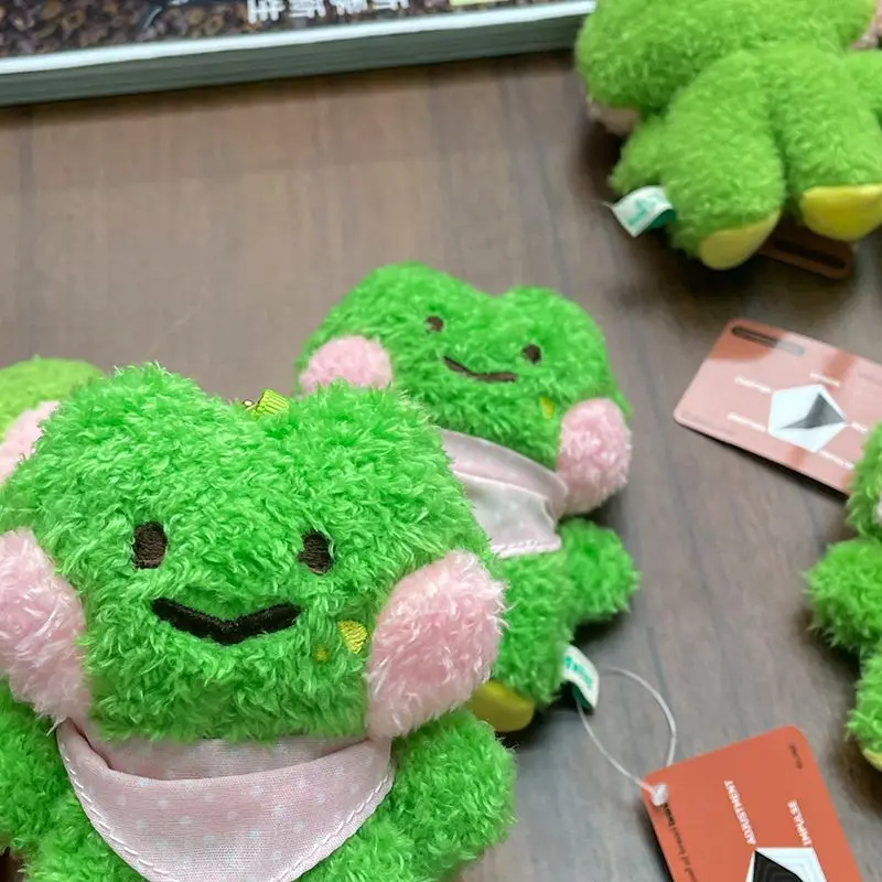 Cute Cartoon Mini Frog Plush Toy Pendant Cute Little Doll Plush Keychain Cartoon Animal Bag Plush Pendant Decoration Gift