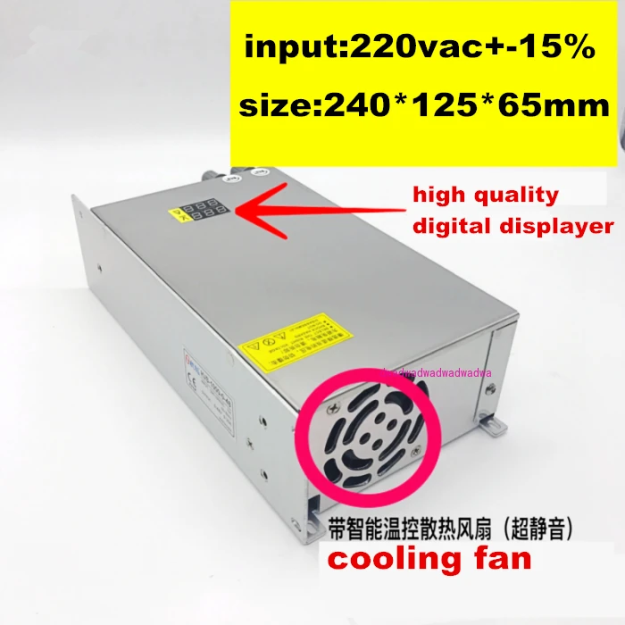 1000W switching power supply 0-12v 24V  36V 48V 60v 80v 120v 220V Adjustable DC output voltage and current stabilization Digital