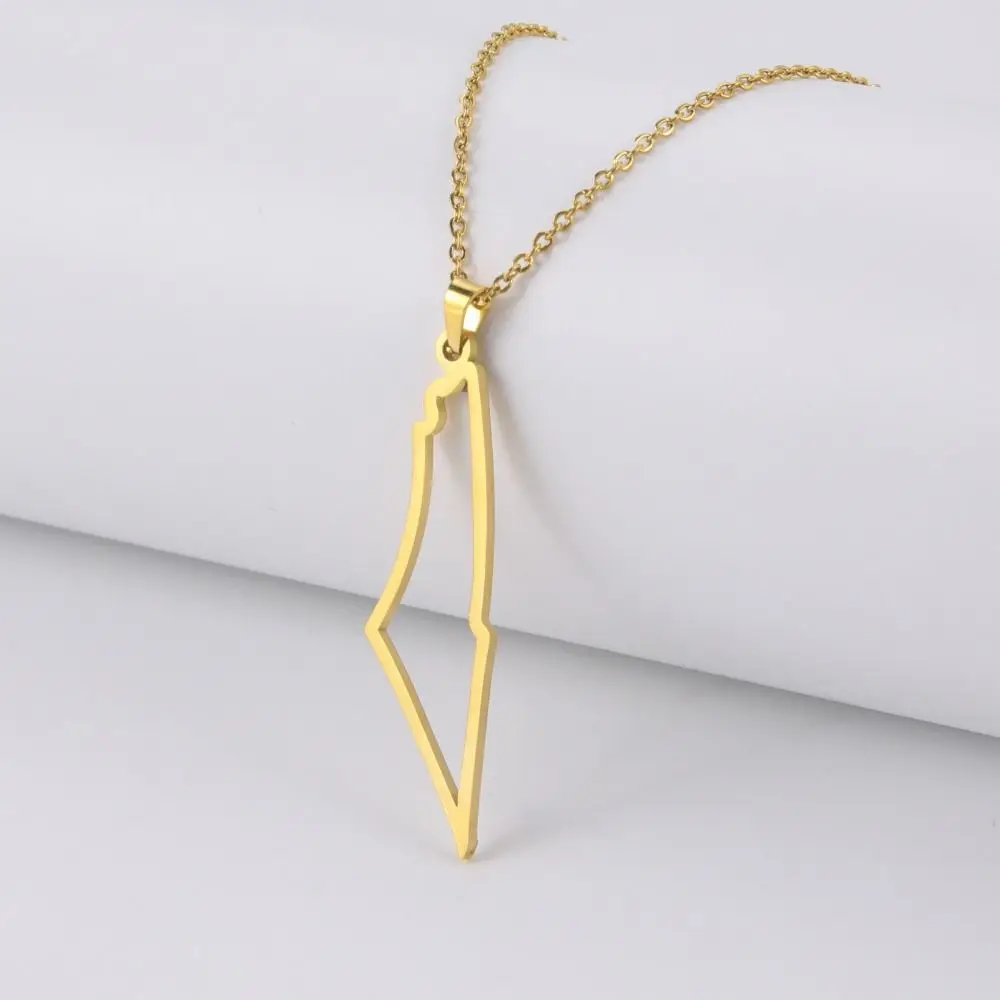 New Hollow Stainless Steel Necklace Irregular Fashion Mountains Pendant Necklace Jewelry Gifts Simple Design Necklace Women