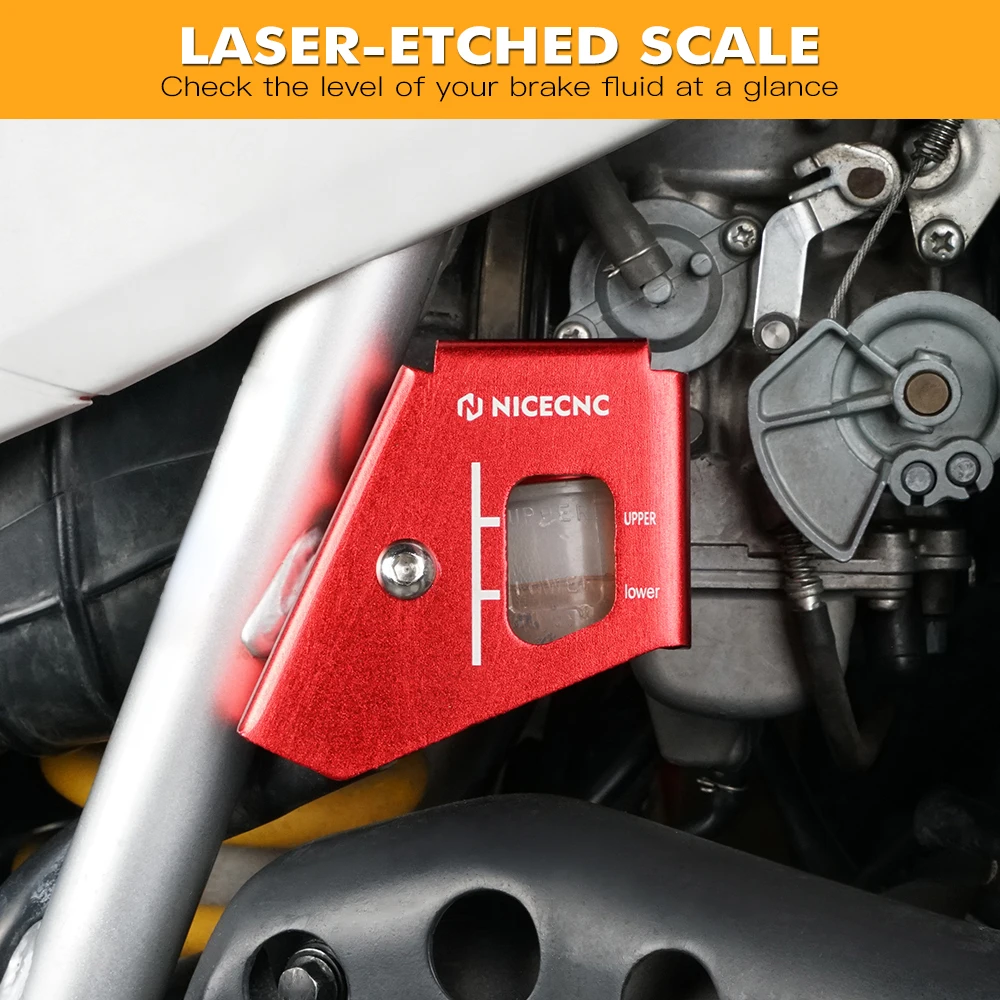 

NICECNC For Honda 1993-2025 XR650L XR 650L Motorcycle Rear Brake Reservoir Guard Cover Protector Aluminum 2024 2023 2022 2021