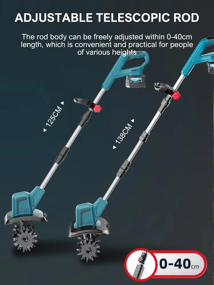 آلة تخفيف التربة، آلة الحراثة الصغيرة، آلة تحول التربة الزراعية، حفارة مجرفة كهربائية منزلية للأراضي الزراعية