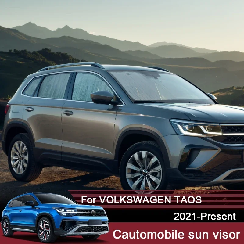 

Автомобильные солнцезащитные козырьки, защита от ультрафиолета, чехол для Volkswagen TAOS 2021-2025, оконная занавеска, солнцезащитный козырек, крышка лобового стекла, внутренний аксессуар