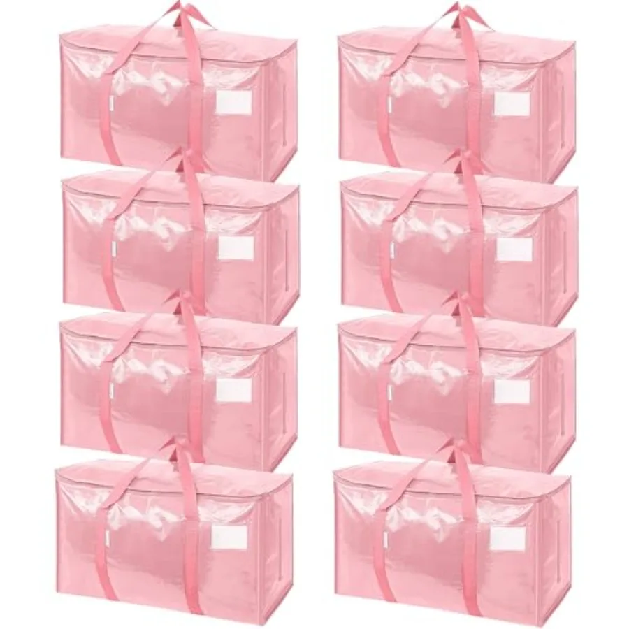 

Extra Large Moving Bags Heavy Duty with Zippers and Carrying Handles, Durable Storage Bags Moving Boxes for Closet Organizers a