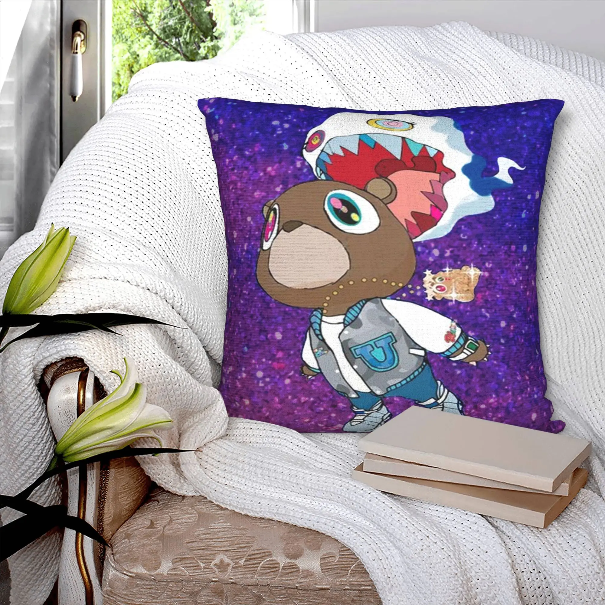 Kanye West Ye Bear Throw Pillow Covers Bedroom Decoration Nordic  Cushion Decoration Salon Square Pillowcase