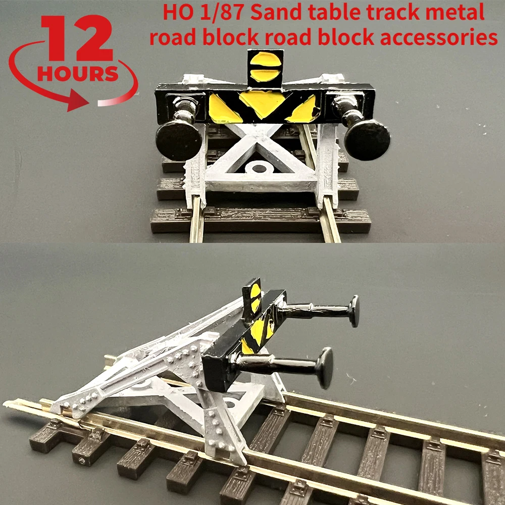 

HO 1/87 Train Model Accessories Sand Table Track Accessories Full Metal Road Block Road Block Train Model Accessories Toys