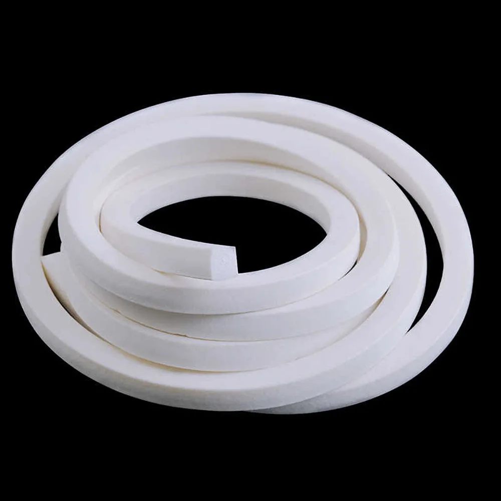 1/5/10M Square White Silicone Rubber Foamed Strip 2x10mm~30x35mm Silicone Sponge Sealing Strips Rectangle Silicone Foaming Strip