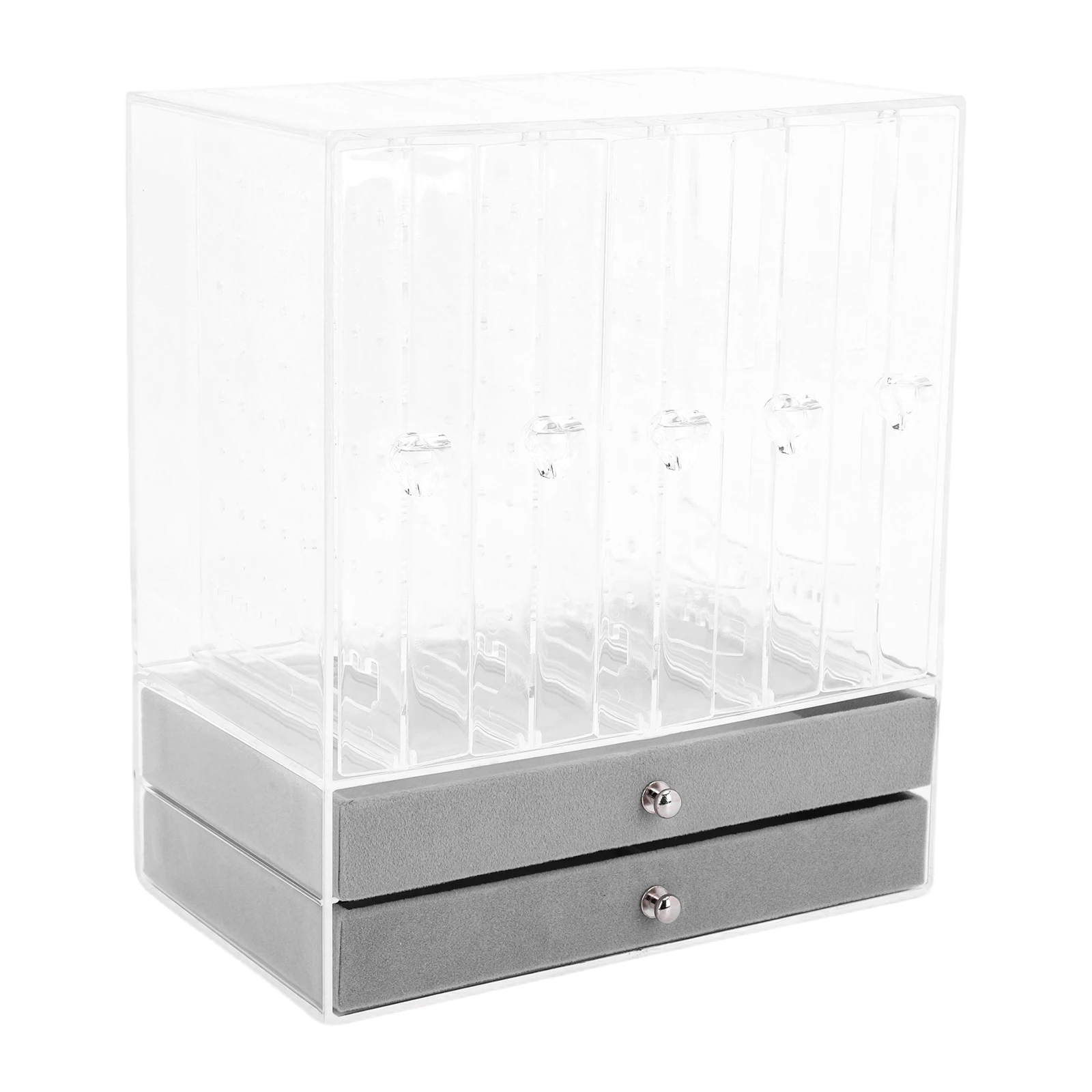 

Vertical Drawer Earring Display Stand with Slide-Out Drawers Jewelry Hanger Storage Box for Bracelets Rings and Accessories