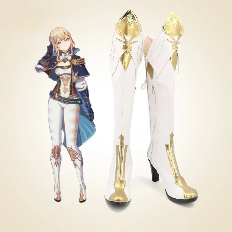 chaussures-de-cosplay-genshin-impact-jean-gunnhildr-bottes-de-fete-d'halloween-fabriquees