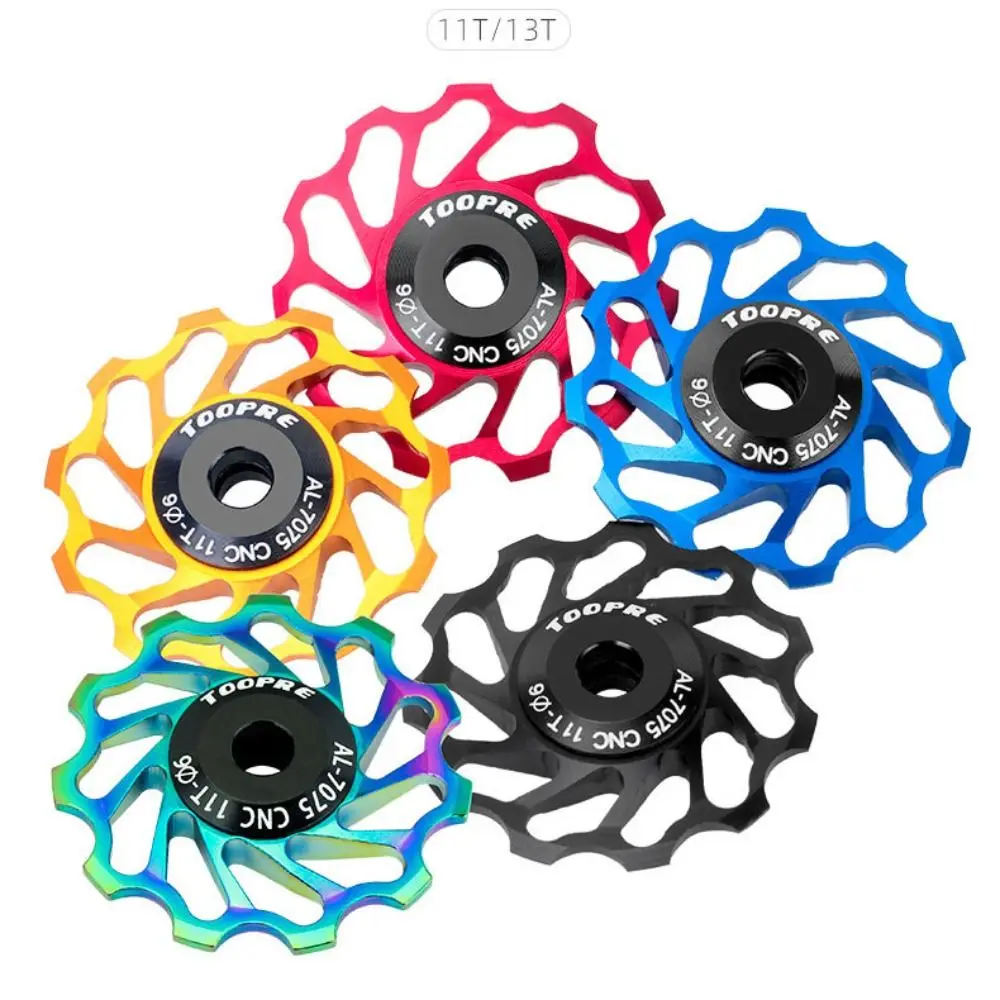 

Aluminum Alloy MTB Rear Derailleur Jockey Wheel 11T 13T Waterproof Dust-proof Sealed Bearing Cermet Bearing Guide Wheel