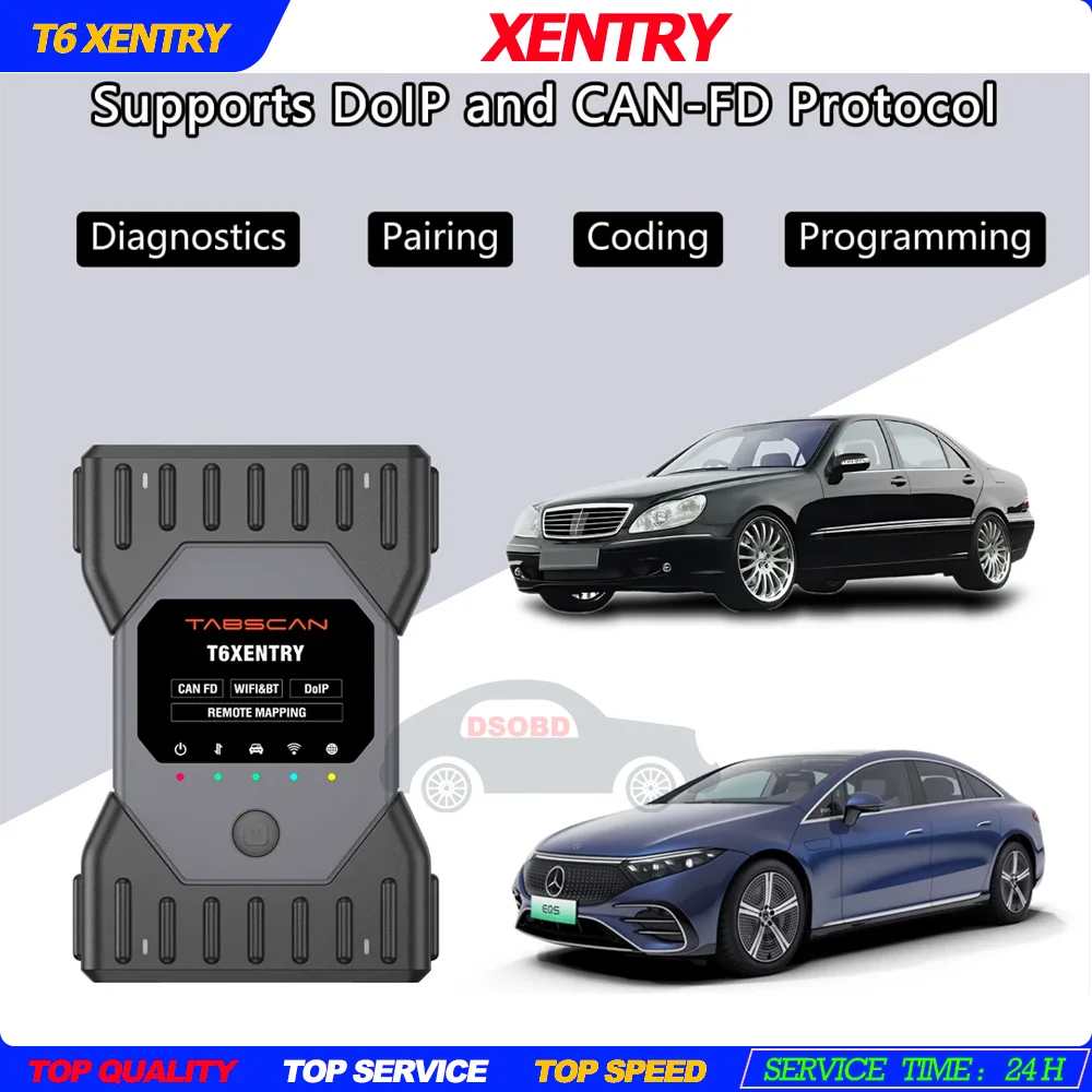 Eucleia TabScan Mer-cedes T6XENTRY Diagnostic and ECU Coding Tool Support CAN FD & Dolp Protocols
