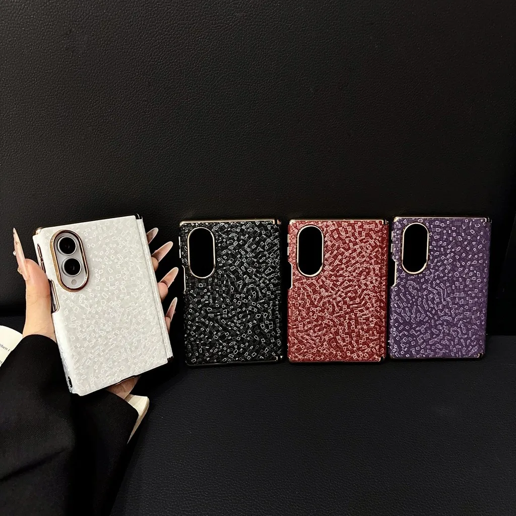 Leather Case For Samsung Galaxy Z Fold8 Wide Fold8 Ultra Fold 8 Wide Fold 8 Ultra Fold 7 Fold7 5G Electroplated Protection Cover