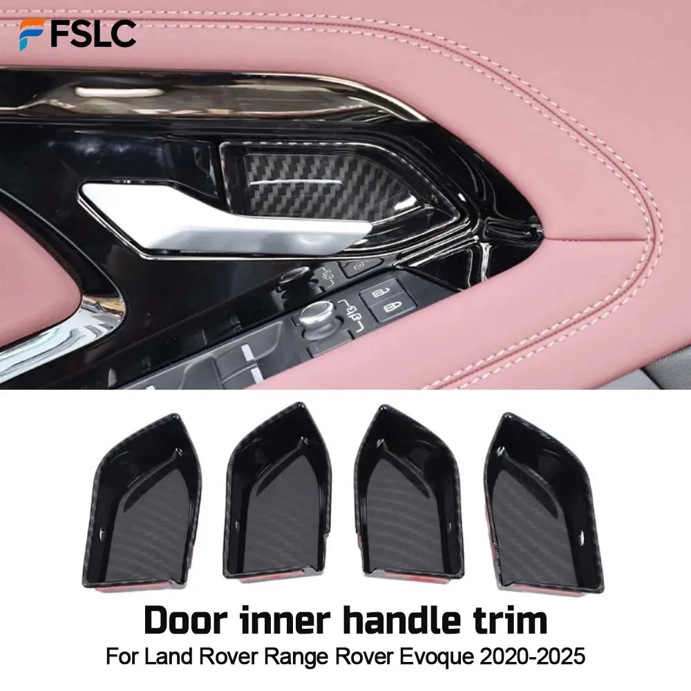 

⭐ Оригинальный ⭐ Накладка на внутреннюю ручку двери для Land Rover Range Rover Evoque 2020-2025, карбон, аксессуары для авто