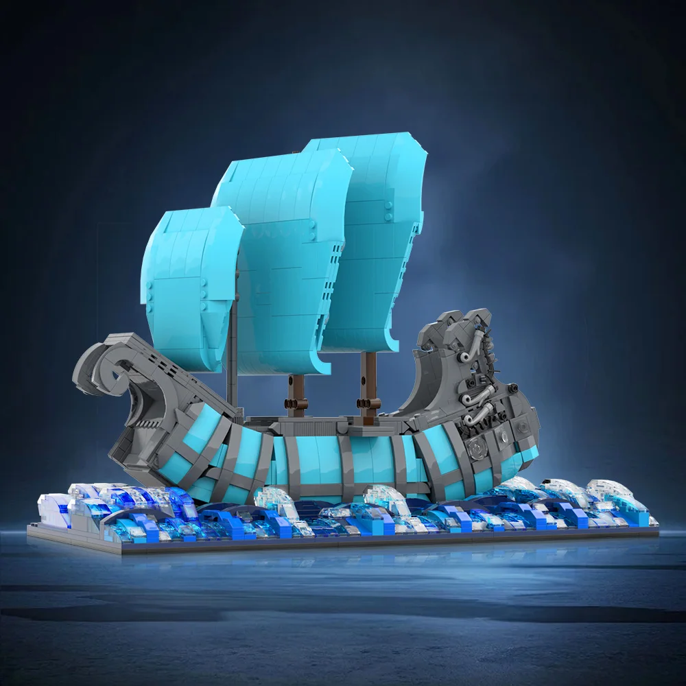 

MOC Taylors Blue Ship Bricks Model Taylors Music MV Blue Ship Building Blocks Assembly Educational Toys Kids DIY Birthday Gifts