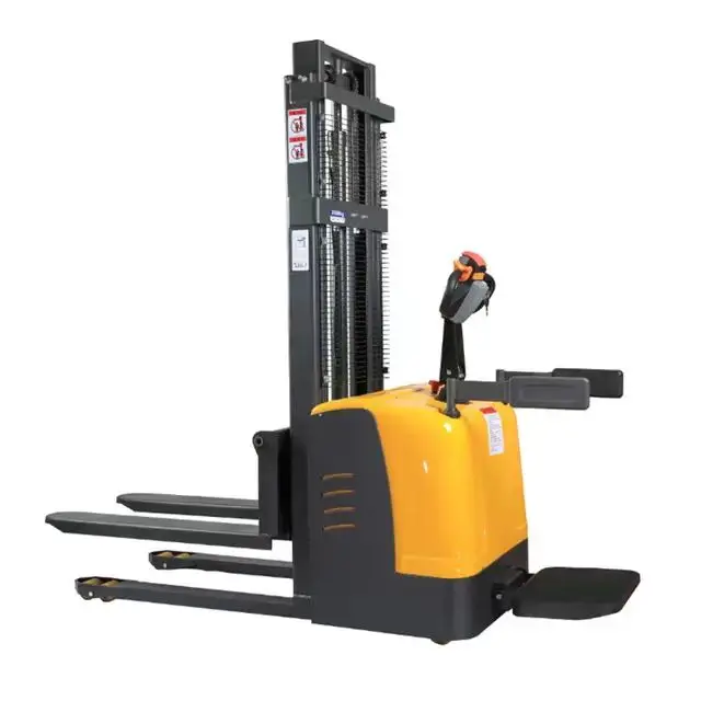 

Full Electric Pallet Stacker 1.5ton Electric Forklift Walkie Stacker Lithium Powered Lift Truck for Supermarket Loading