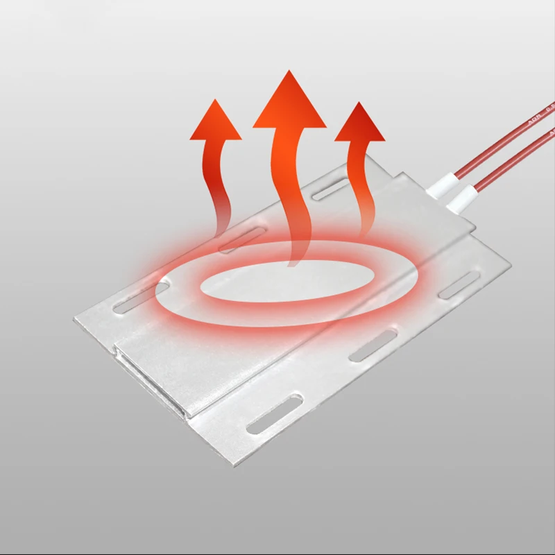 120*62 مللي متر 12 فولت ~ 220 فولت درجة حرارة ثابتة السيراميك PTC ورقة التدفئة 6 ثقوب لوحة التدفئة سخان PTCYIDU