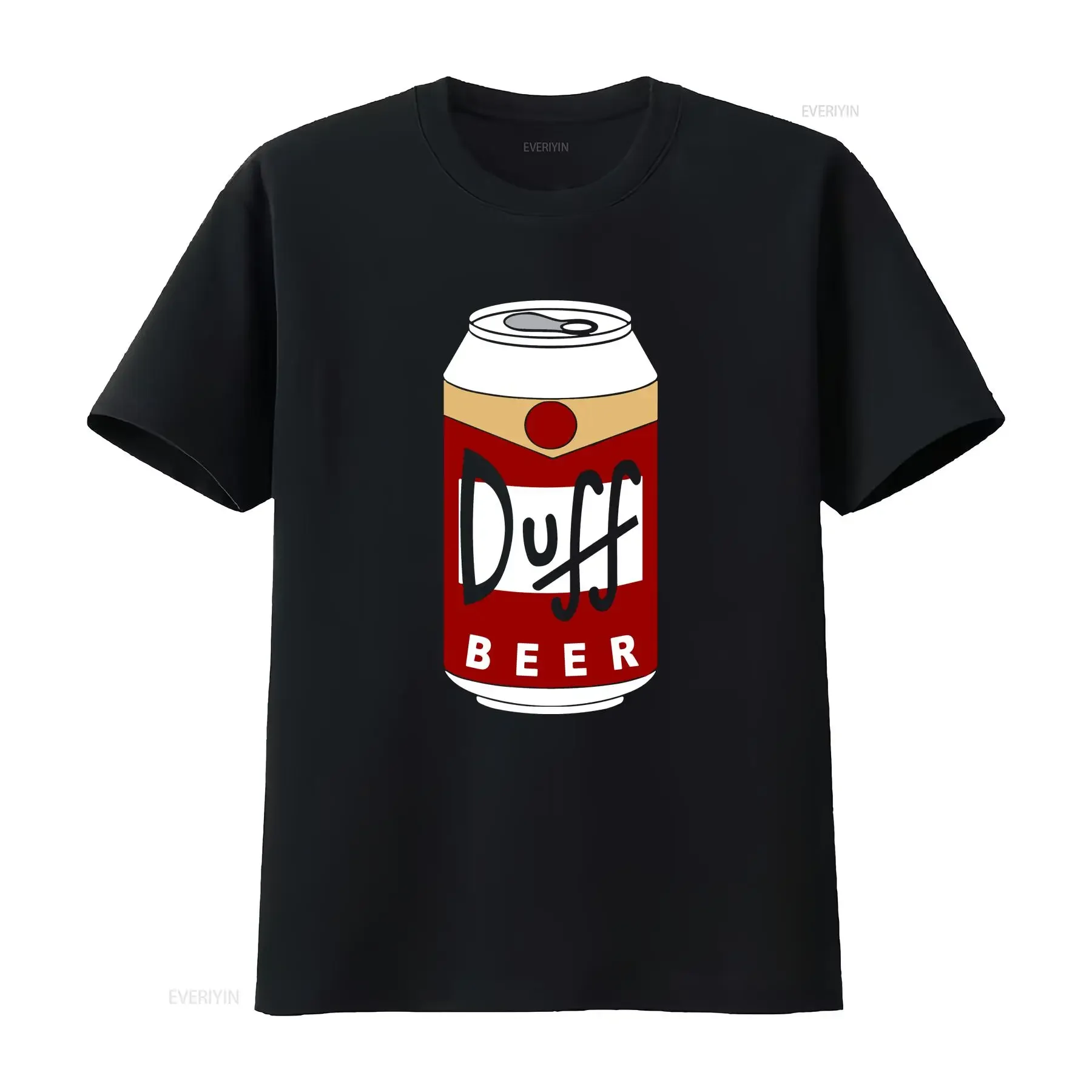 Duff Beer Brewery Logo Men's T Shirt USA Size S 5XL vintage Washed Casual Stretched Versatile streetwear graphic Unisex