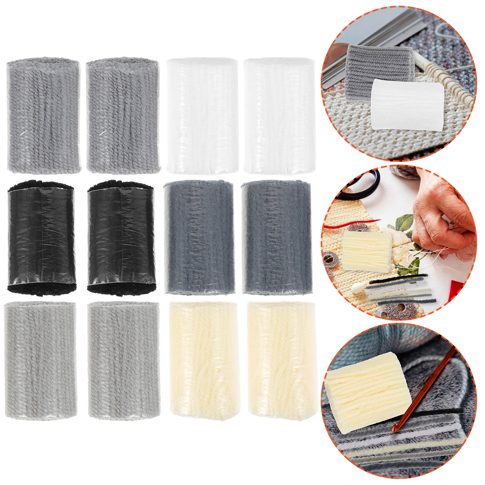 

Pre-Cut Acrylic Yarn For Rug Making Latch Hook Diy Craft Soft Hypoallergenic Yarns Tufting Yarns Home Sewing Knitting Supply 4Mm