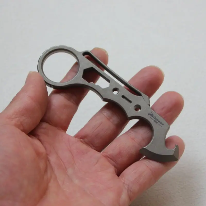 Titanium Alloy Pry Bar Outdoor Portable Survival EDC Multi-purpose Tactical Tool
