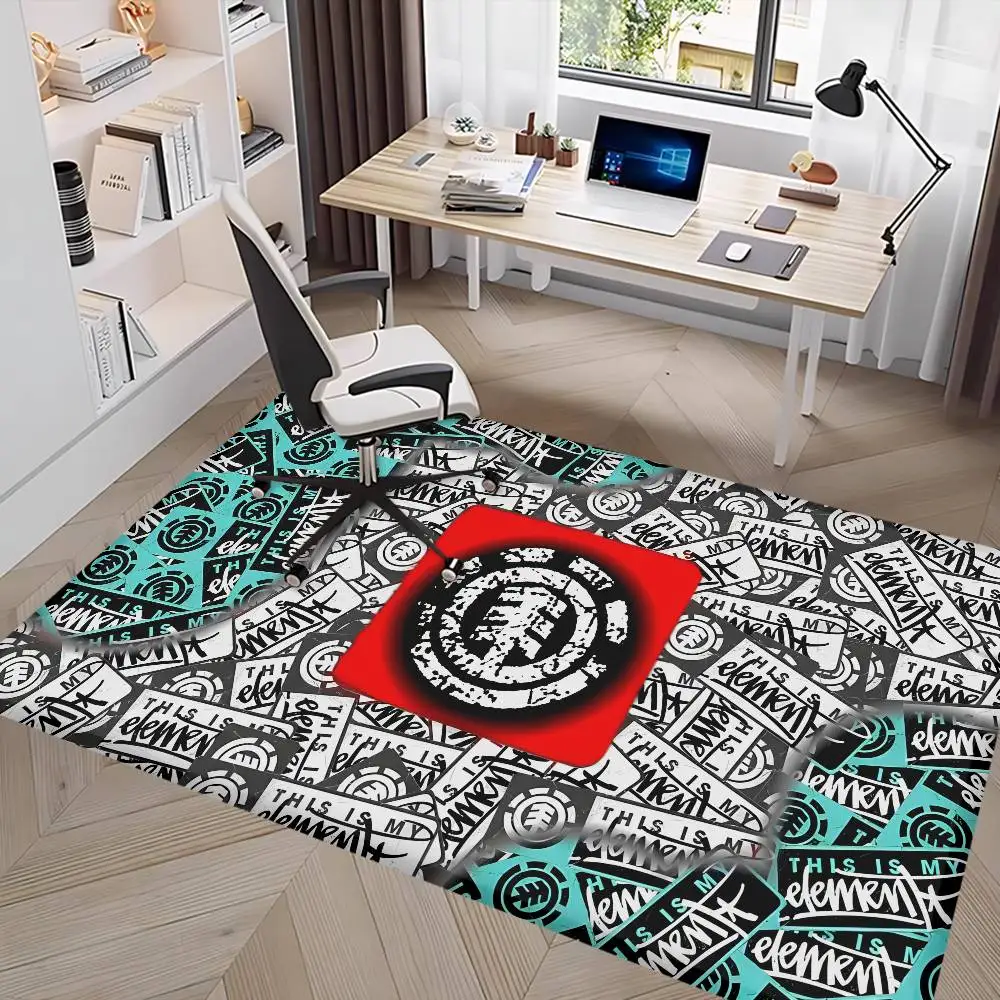 E-Element skateboard logo Floor Mat Rectangle Anti-slip Home Soft Badmat Front Door Indoor Outdoor Mat Welcome Doormat
