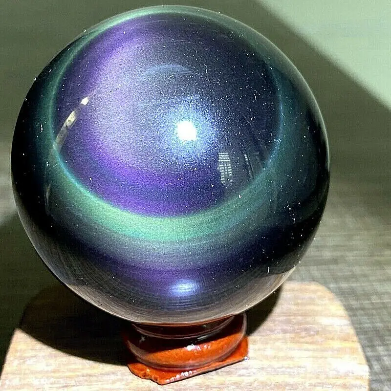 

Natural Colored Obsidian Crystal Ball Quartz Crystal Energy Cat's Eye Ball