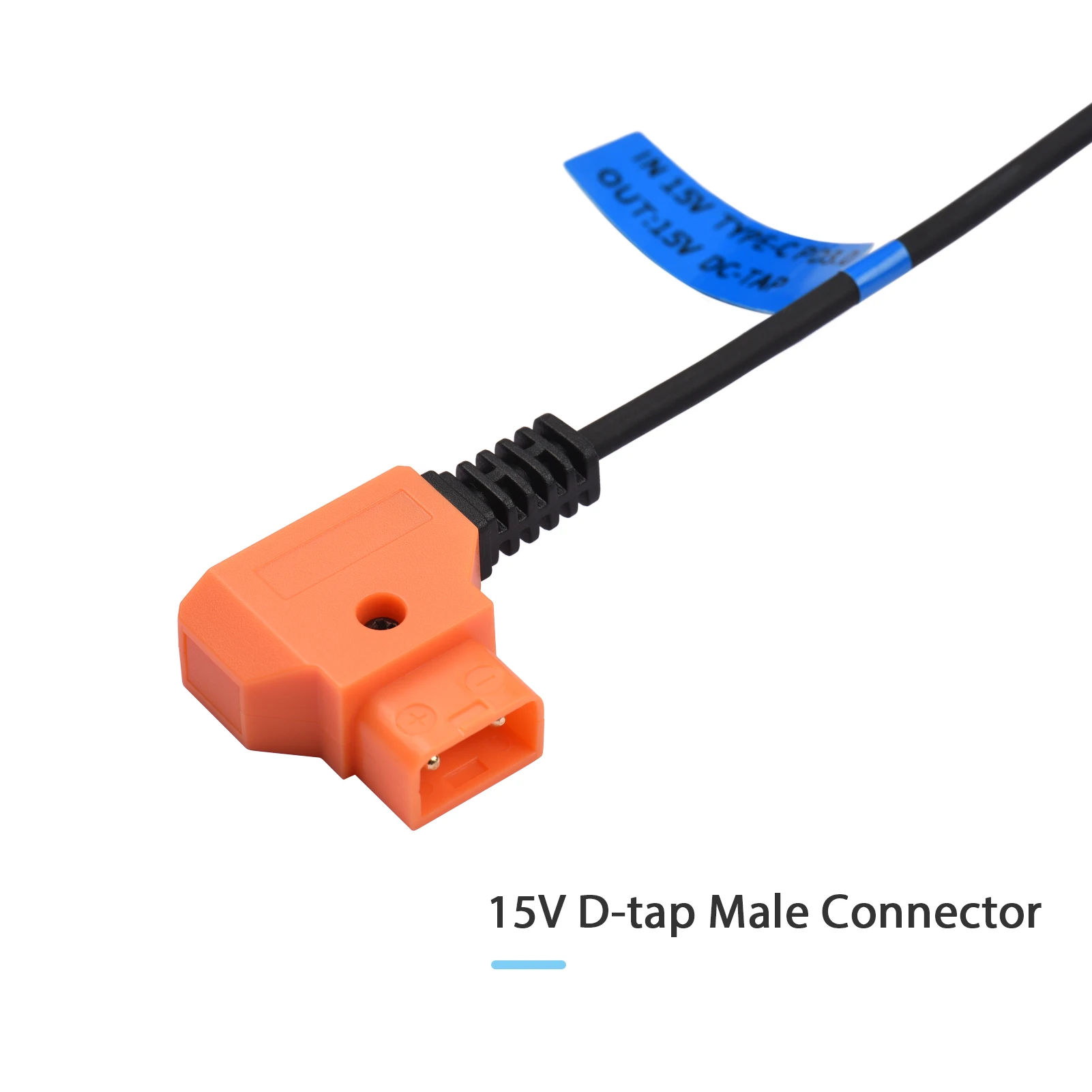 15V PD3.0 USB Type-C Male to 15V D-Tap Male Connector Power Cable for V-mount Battery