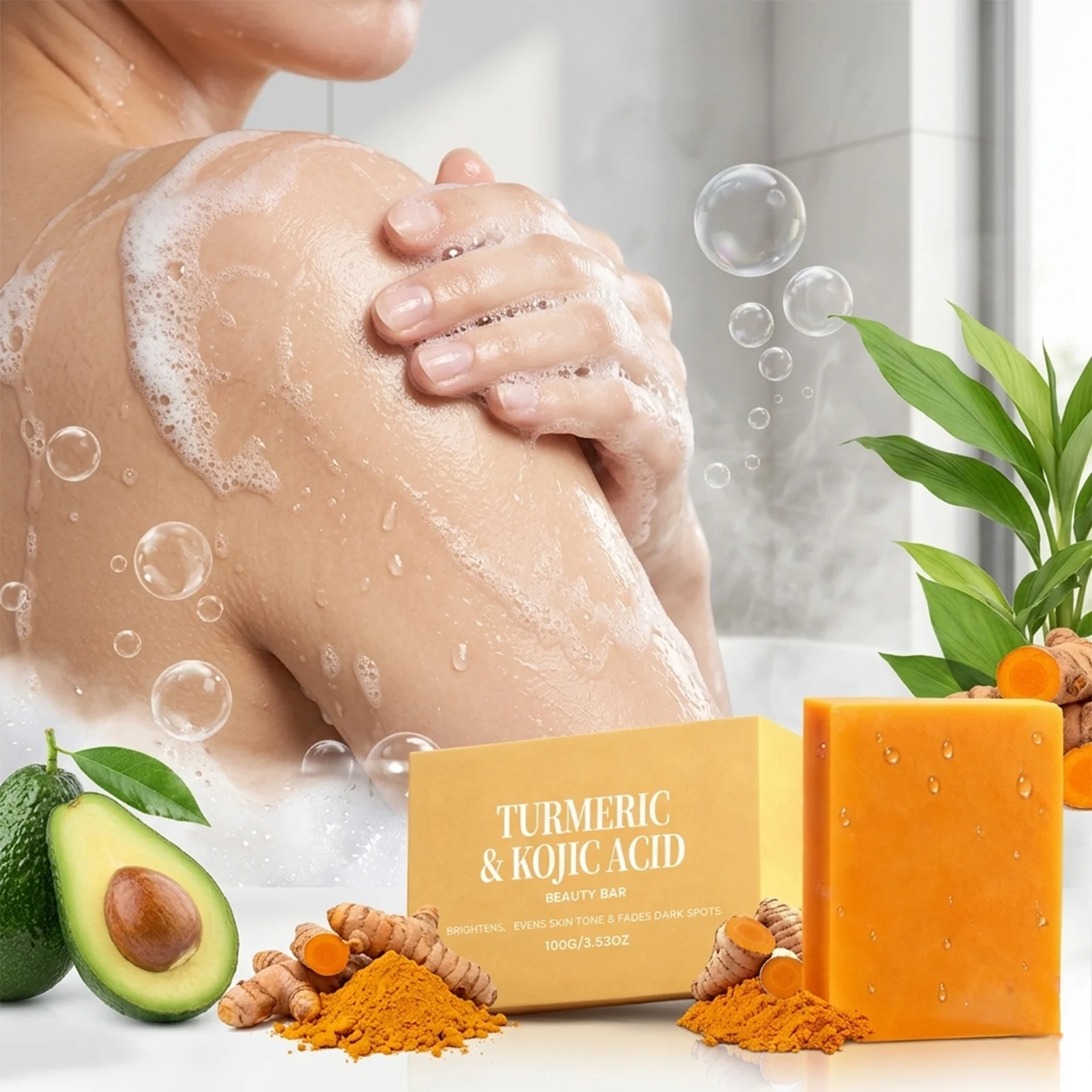 Turmeric Bath Soap Dry Skin Remedy Shea Butter Moisturizing Repairing Bar Nourishing Gentle Cleansing Winter Skin Care Soothing