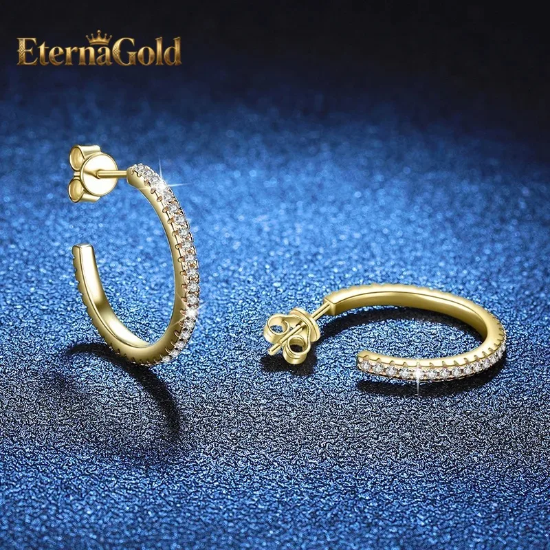 

Серьги EternaGold Luxury из 100% настоящего 18-каратного золота с бриллиантами и муассанитами для женщин