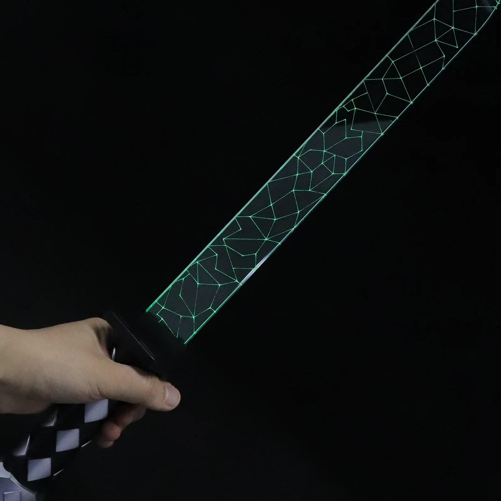 دعامة سيف متغيرة الألوان على الطراز الياباني تضيء السيف الكراك للأطفال لعب إبداعي لحفلات أعياد الميلاد والهالوين #2