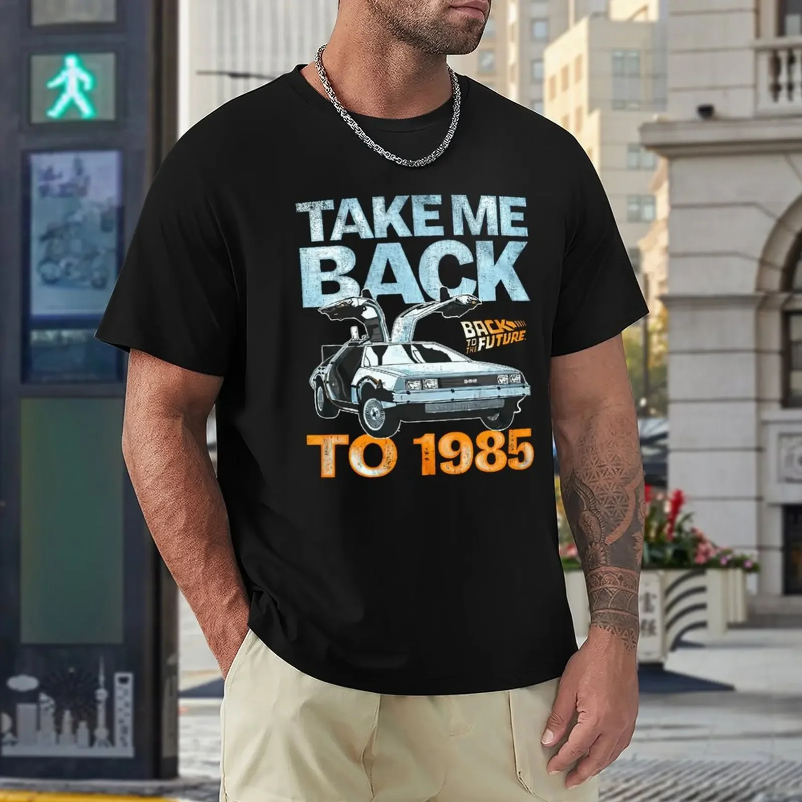 New OFFICIAL Back to The Future Take Me Back to 1985 DMC Delorean T Shirt Harajuku T-shirt 100% Cotton Graphics Tshirt Tops image 4