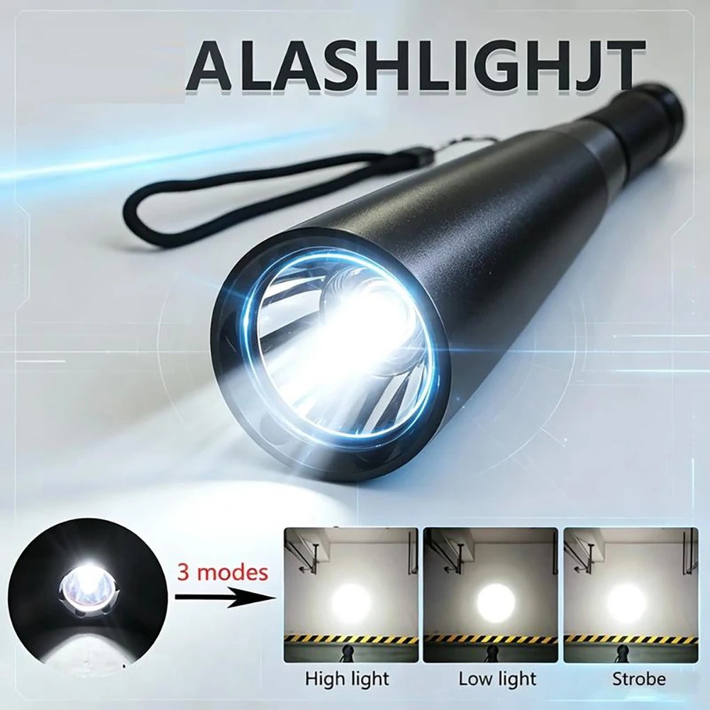 Self Defence Baseball-Bat Flashlight Battery Operated For Indoor Outdoor