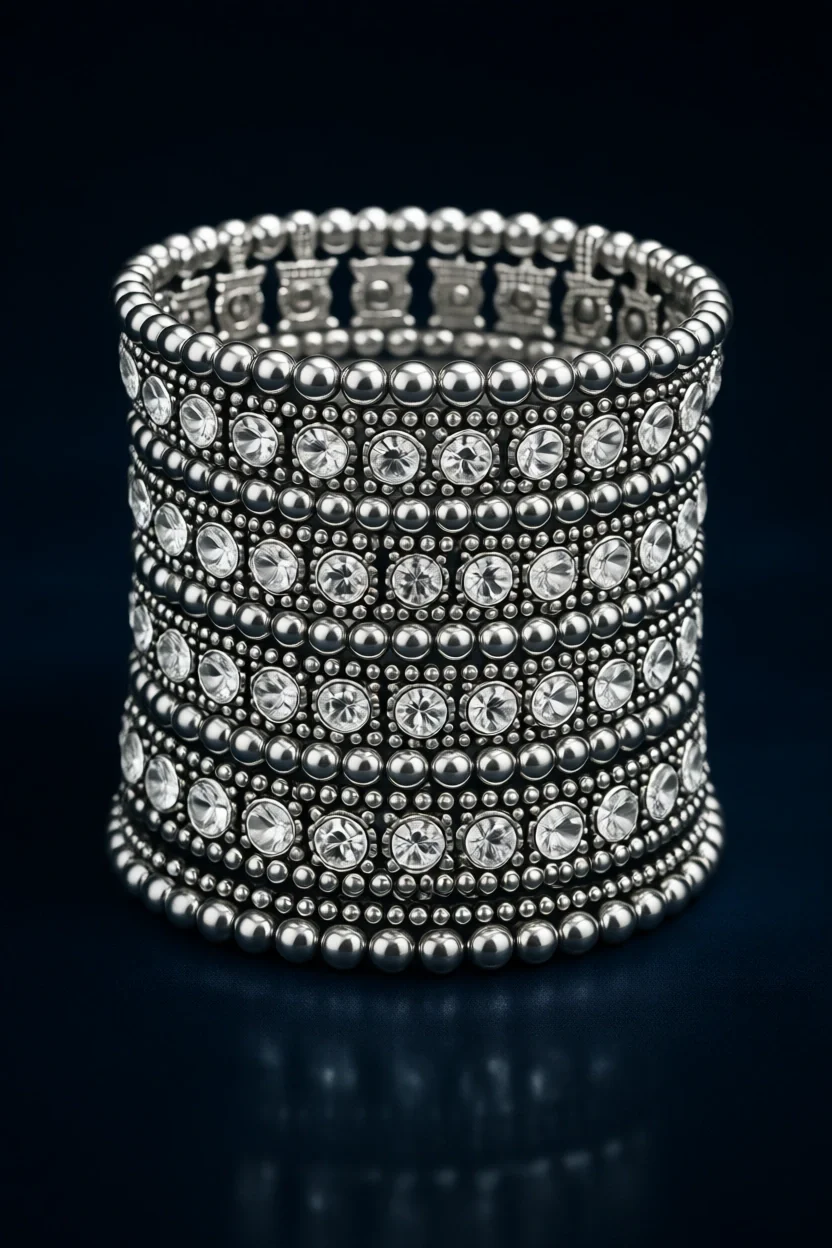 

Регулируемый браслет-манжета с камнями для женщин, 6,5-7,8 дюймов, гипоаллергенный