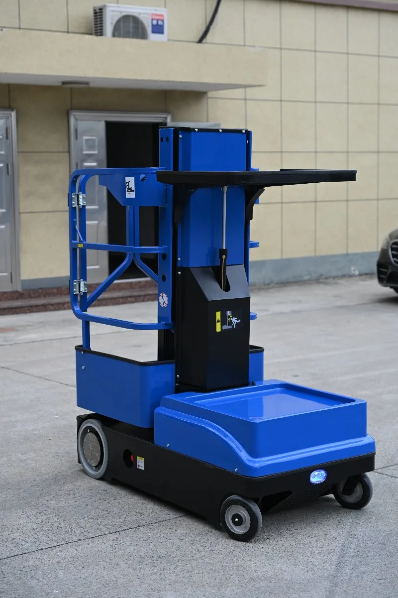 Aerial Order Picker Full Electric Self-Propelled Narrow Aisle 3/4m Lifting Height Warehouse Supermarket Stock Picking Equipment