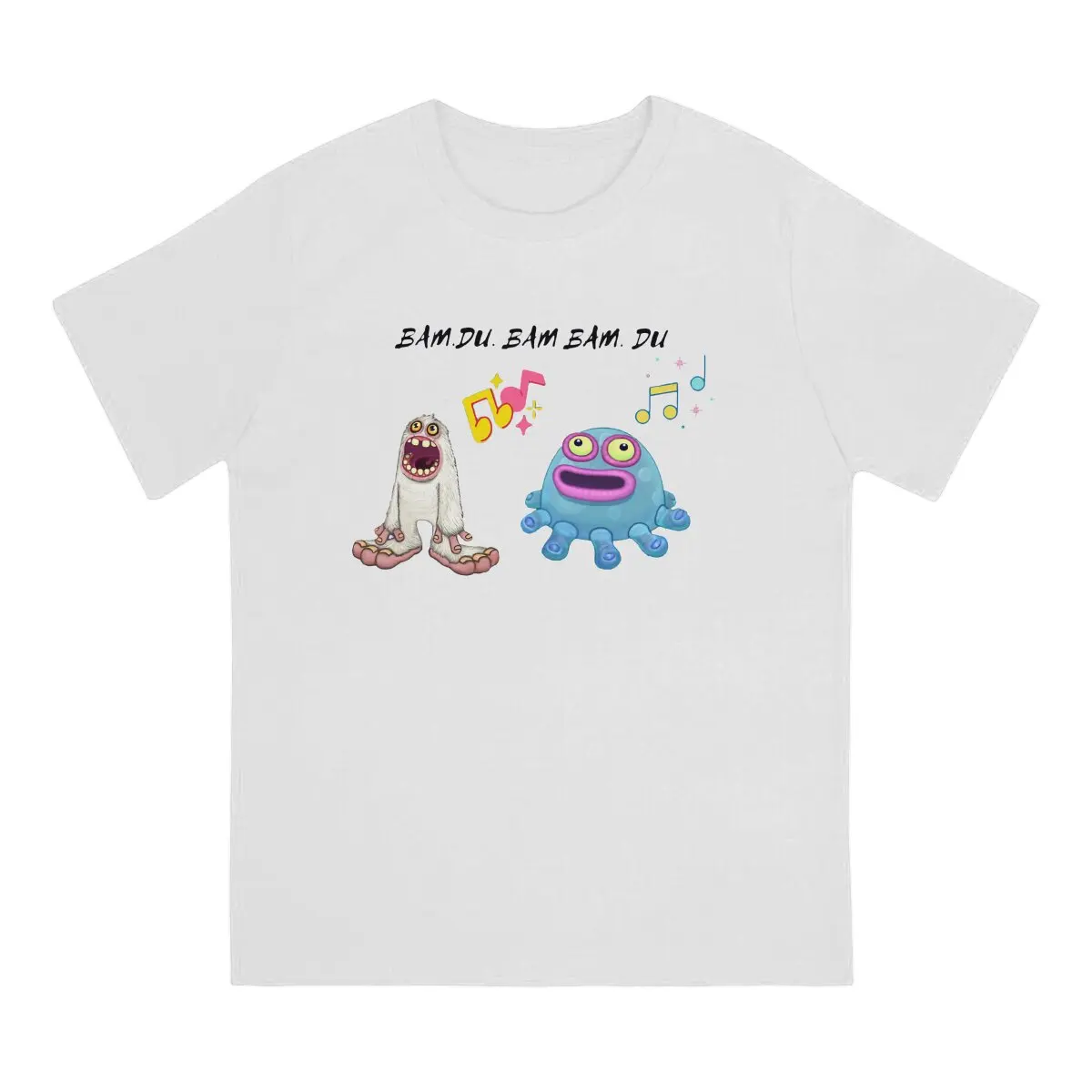 Bam Du Bam Bam Men's T Shirt MY SINGING MONSTERS Game Novelty Tees Short Sleeve Crewneck T-Shirt Cotton Graphic Clothing