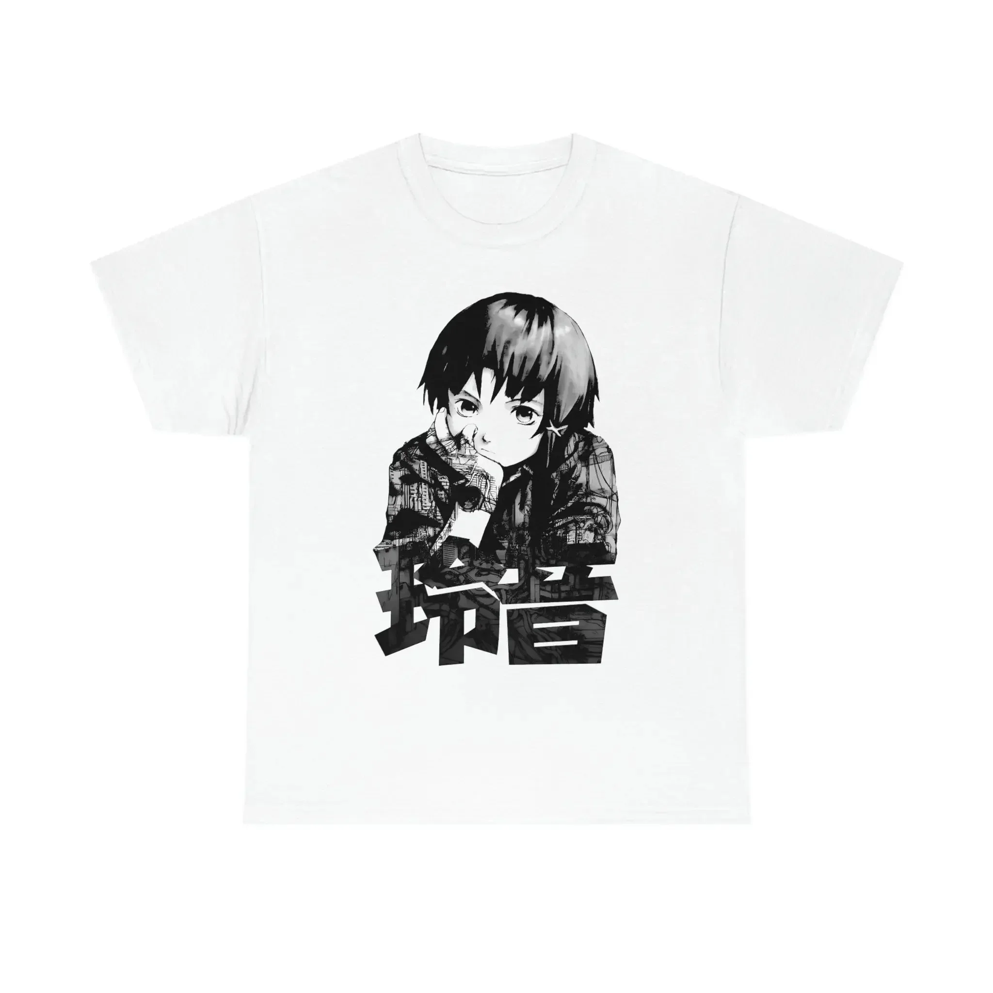 2026 New Year Hot Sale Unisex Serial Experiments Lain Anime T-Shirt, Vintage Iwakura Lain Manga Tee for Men and Women