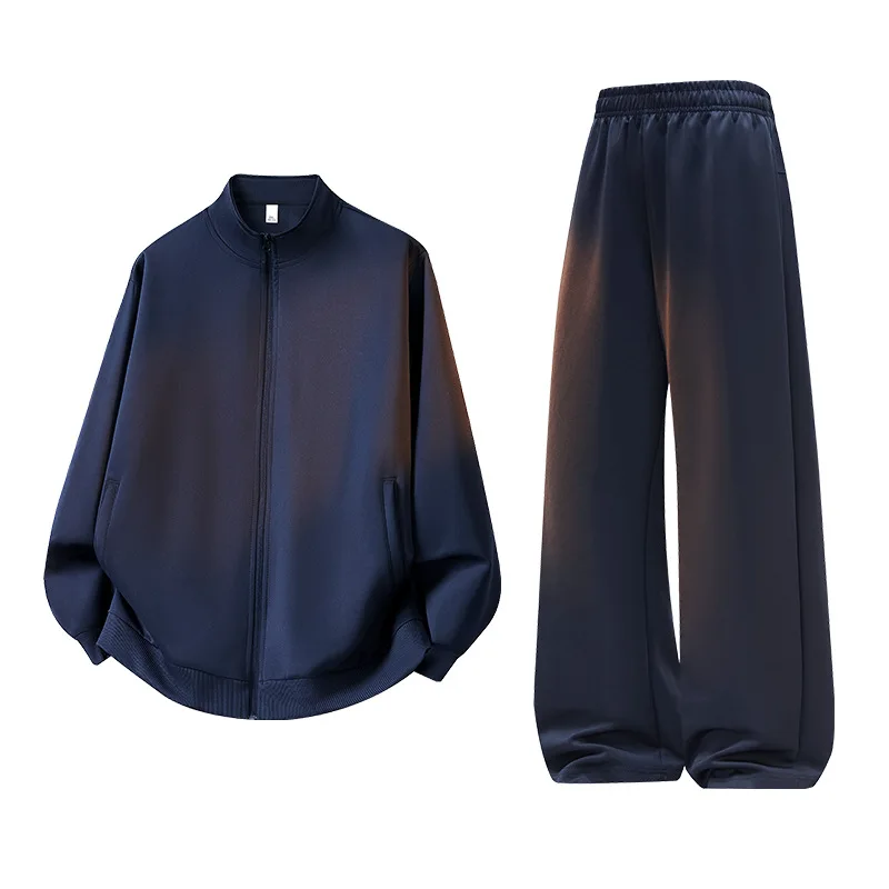 

Осень-зима 2022, мужская толстовка с круглым вырезом, воротником-стойкой, рабочая одежда на молнии, уличная одежда, повседневный пуловер, толстовка, куртка